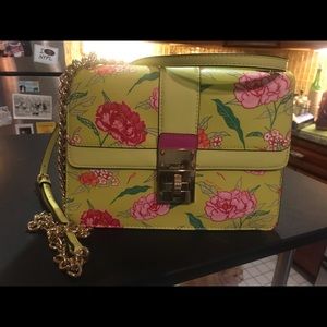 Yellow Floral Crossbody Bag